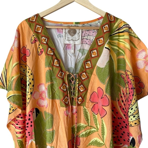 Z&L Europe Colorful Floral Boho Tunic Top, Swim Cover-Up, M - Picture 2 of 12